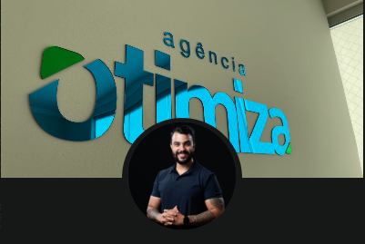 Sede da Agência Otimiza com letreiro 3D espelhado